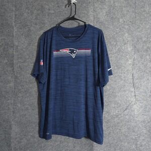 Nike Dri-FIT New England Patriots Shirt Mens 2XL Blue NFL Athletic Tee Sports